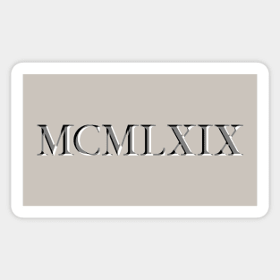 Roman Numeral 1969 Sticker